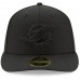 Men's Miami Dolphins New Era Black on Black Low Profile 59FIFTY Fitted Hat 2539368